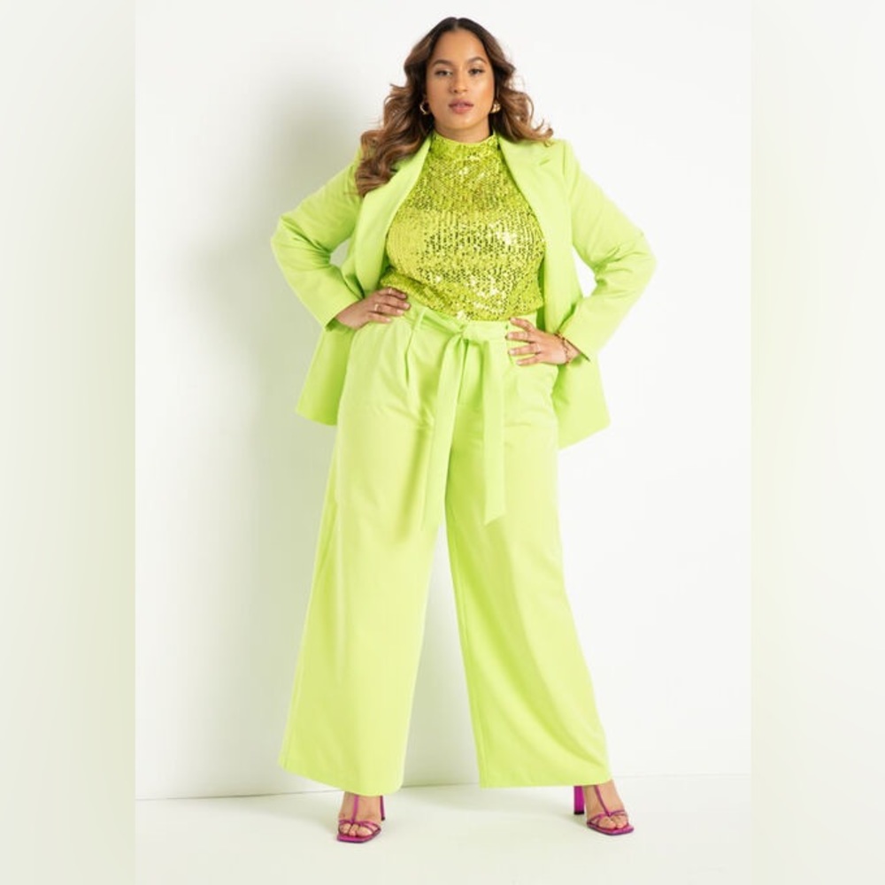 Eloquii Lime Suit Size 18